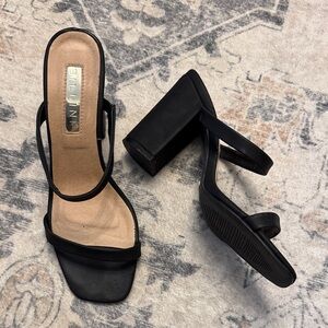 Billini Black Block Heel Sandals